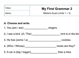 My First Grammar 2 Midterm Exam 01st Edition My First Grammar 2 Midterm Exam 01st Edition