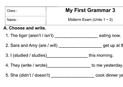 My First Grammar 3 Midterm Exam 01st Edition My First Grammar 3 Midterm Exam 01st Edition