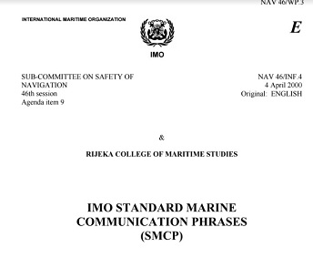 IMO Standard Marine Communication Phrases 2000