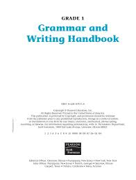 SCOTT FORESMAN Grammar and Writing Handbooks Grade 1 SCOTT FORESMAN Grammar and Writing Handbooks Grade 1