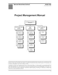 Harvard Business School - Project Management Manual Harvard Business School - Project Management Manual