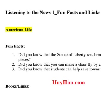 Listening To The News Voice of America 1 Fun Facts and Links Listening To The News Voice of America 1 Fun Facts and Links