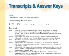 For and Against 2 - Expressing Opinions and Exchanging Ideas (Answers Key and Transcripts) For and Against 2 - Expressing Opinions and Exchanging Ideas (Answers Key and Transcripts)