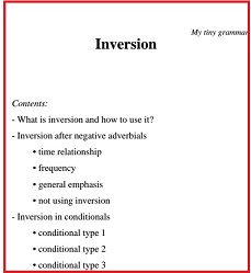 My Tiny Grammar-Inversion My Tiny Grammar-Inversion
