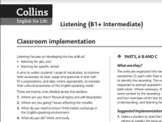 COLLINS English for Life Listening B1 Plus Intermediate Resources for Teachers COLLINS English for Life Listening B1 Plus Intermediate Resources for Teachers