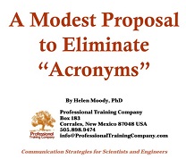A modest proposal to eliminate acronyms A modest proposal to eliminate acronyms