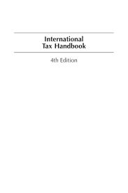 International Taxation Handbook 4th Edition