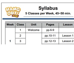 Hang Out Starter Syllabus Hang Out Starter Syllabus