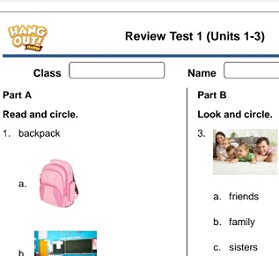 Hang Out Starter Review Test with Keys Hang Out Starter Review Test with Keys
