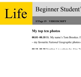 National Geographic Life A1 Beginner Video Scripts