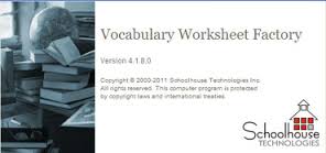 Worksheet Creator - Schoolhouse Vocabulary Worksheet Factory 4.1.9.0 Worksheet Creator - Schoolhouse Vocabulary Worksheet Factory 4.1.9.0