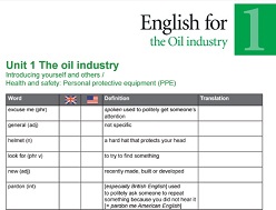 English for the Oil Industry 1 - Vocational English Interactive Glossaries
