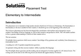 Oxford Solutions 2nd Edition Elementary Placement Test With Answers Oxford Solutions 2nd Edition Elementary Placement Test With Answers
