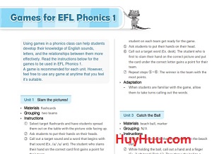 EFL Phonics 3rd Edition Level 1 Game Ideas EFL Phonics 3rd Edition Level 1 Game Ideas