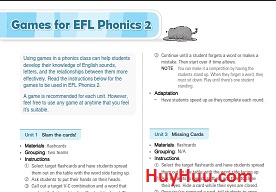EFL Phonics 3rd Edition Level 2 Game Ideas EFL Phonics 3rd Edition Level 2 Game Ideas