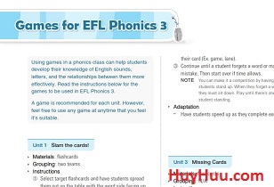 EFL Phonics 3rd Edition Level 3 Game Ideas EFL Phonics 3rd Edition Level 3 Game Ideas