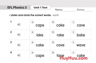 EFL Phonics 3rd Edition Level 3 Unit Tests (Ebook-Audio) EFL Phonics 3rd Edition Level 3 Unit Tests (Ebook-Audio)