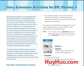 EFL Phonics 3rd Edition Level 4 Story Extension Activities EFL Phonics 3rd Edition Level 4 Story Extension Activities