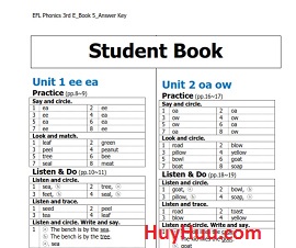 EFL Phonics 3rd Edition Level 5 Answer Key EFL Phonics 3rd Edition Level 5 Answer Key