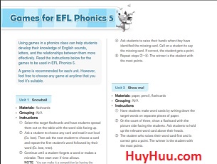 EFL Phonics 3rd Edition Level 5 Game Ideas EFL Phonics 3rd Edition Level 5 Game Ideas