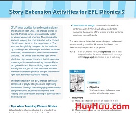 EFL Phonics 3rd Edition Level 5 Story Extension Activities EFL Phonics 3rd Edition Level 5 Story Extension Activities