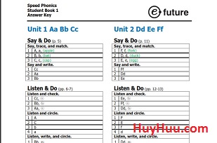 Speed Phonics 1 Answer Key Speed Phonics 1 Answer Key