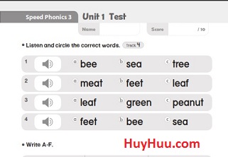 Speed Phonics 3 Unit Test (Ebook-Audio) Speed Phonics 3 Unit Test (Ebook-Audio)