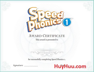 Speed Phonics Award Certificate 1-2-3 Speed Phonics Award Certificate 1-2-3