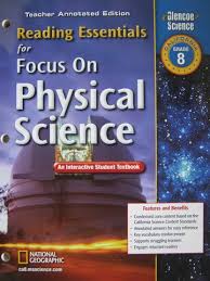 California Focus On Physical Science Grade 8 Reading Essentials An Interactive Student Textbook