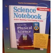 California Focus On Physical Science Grade 8 Science Notebook Active Reading and Note-Taking Guide