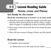 California Geometry (Concepts Skills and Problem Solving) Lesson Reading Guide