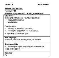 MILLIE STARTER - Grade 1 Teacher Book MILLIE STARTER - Grade 1 Teacher Book
