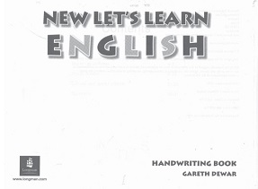 New Lets Learn English 1 Handwriting Book New Lets Learn English 1 Handwriting Book